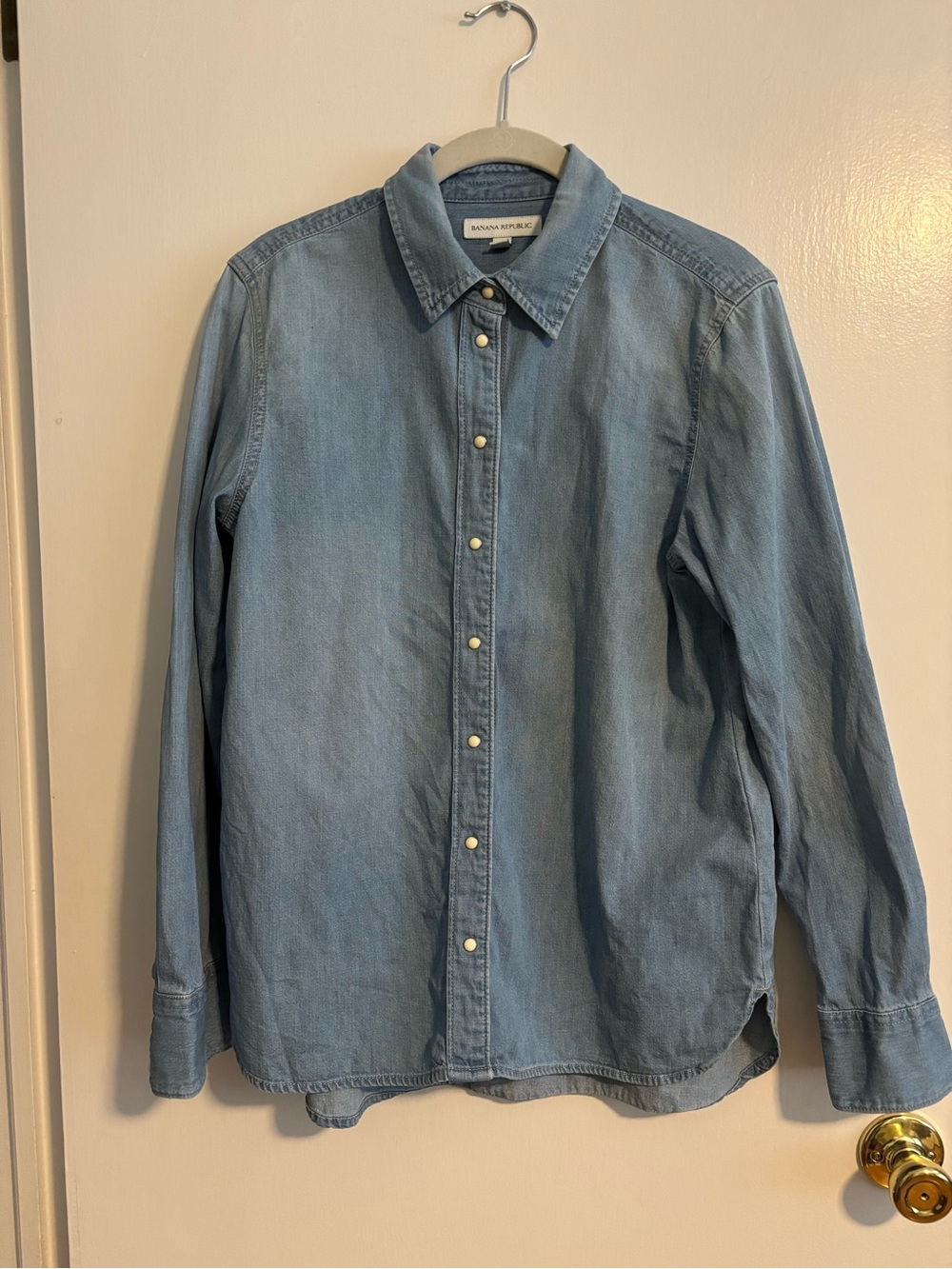 Banana Republic Light Blue Denim Button-Up Shirt